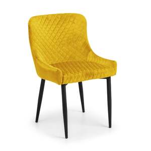 LUX103 Velvet Dining Chair - Mustard