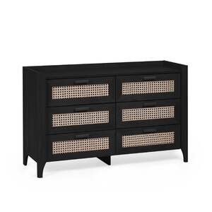 SYD104 6 Drawer Wide Chest - Black Ash