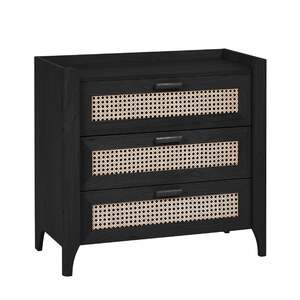 SYD103 3 Drawer Chest - Black Ash