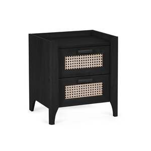 SYD101 2 Drawer Bedside - Black Ash