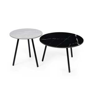 CAS002 Nest Of Tables - Grey & Black
