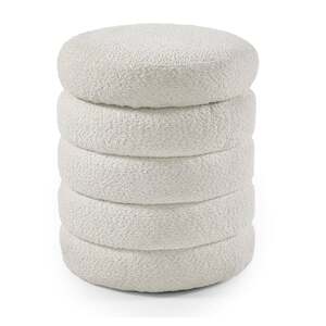 HAI001 Storage Stool - Ivory Boucle
