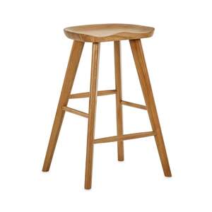 MUL001 Solid Oak Bar Stool - Natural