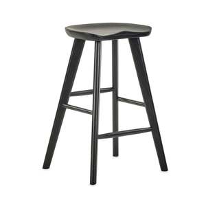 MUL002 Solid Oak Bar Stool - Black