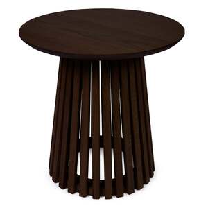 OLL005 Slatted Lamp Table - Cocoa Oak