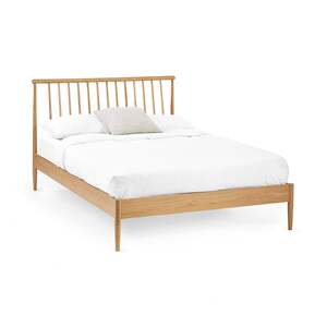 Black Oak Spindle Double Bed