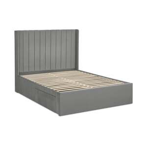 Dual Storage Door Bed Steel Grey