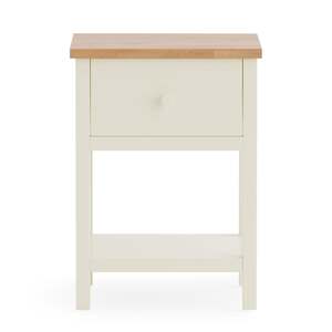 COX401 I Drawer Bedside - Ivory & Oak