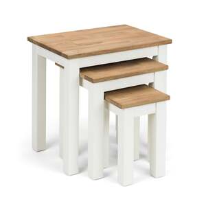 COX107 Nest Of 3 Tables - Ivory & Oak