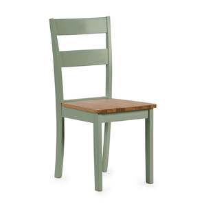 LIN122 Dining Chair - Sage Green/Natural