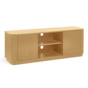 LOU110 Fluted Tv Unit - Light Oak