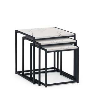 TRI503 Nest Of 3 Tables - White Marble