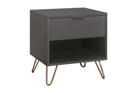 ARL1BSCHA 1 Drawer Bedside Charcoal