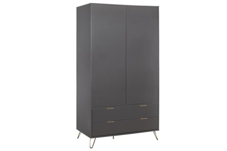 ARLWD22CHA 2 Door 2 Drawer Wardrobe Charcoal