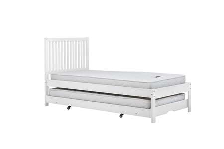 BUXTBWHTV3 Trundle Bed White