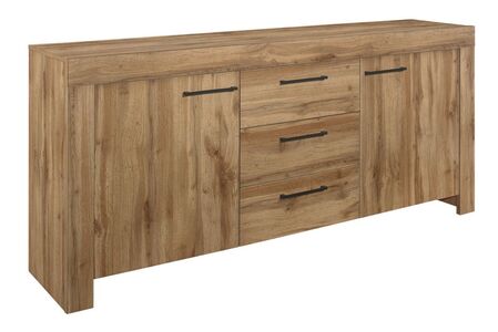 CMPSBOAK 3 Drawer 2 Door Sideboard Oak