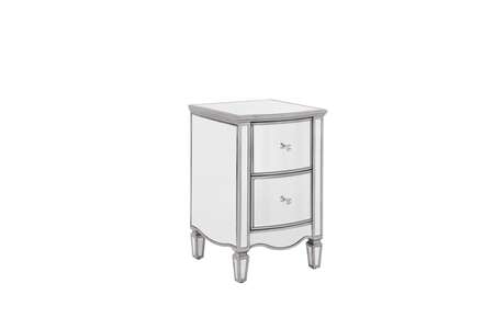 ELY2BSMIRV2 2 Drawer Bedside White