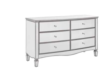 ELY6DWCMIRV2 6 Drawer Wide Chest White