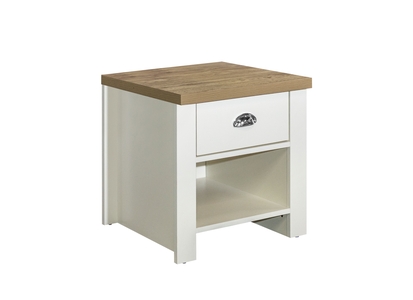HIG1LTCRO 1 Drawer Lamp Table Cream & Oak