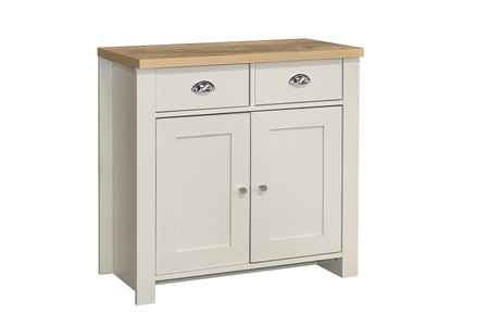HIG22SBCRO 2 Door 2 Drawer Sideboard Cream & Oak