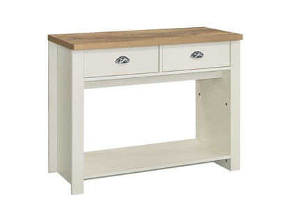 HIG2COTCRO 2 Drawer Console Table Cream & Oak