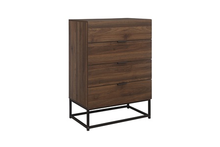 HOS4CWAL 4 Drawer Chest Walnut