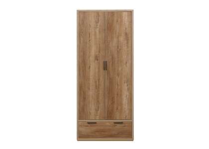 SKW2D1DROE 2 Door 1 Drawer Wardrobe Rustic Oak