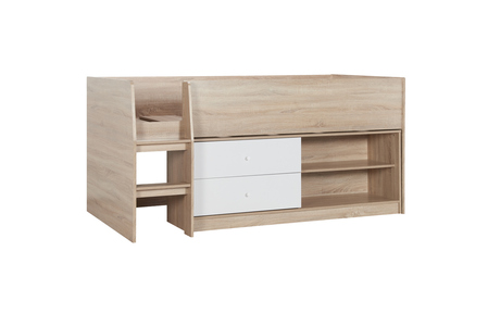 LEYCB3WOAK Cabin Bed White & Oak Effect