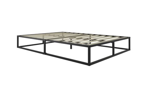 SOHMPB46BLK Metal Platform Double Bed Black