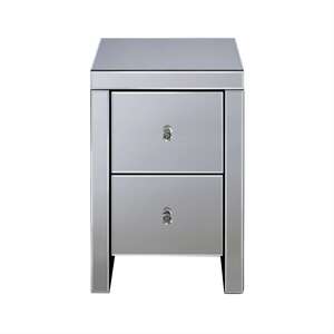 SEV2BSMIR 2 Drawer Bedside White
