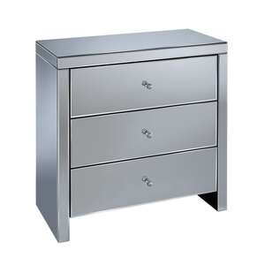 SEVCH3MIR 3 Drawer Chest White