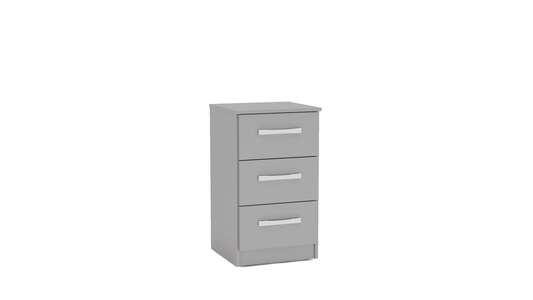LYNBSGRY 3 Drawer Bedside Grey