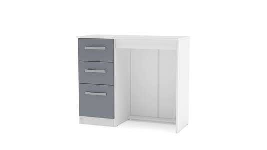 LYNDRWTG 3 Drawer Dressing Table White & Grey