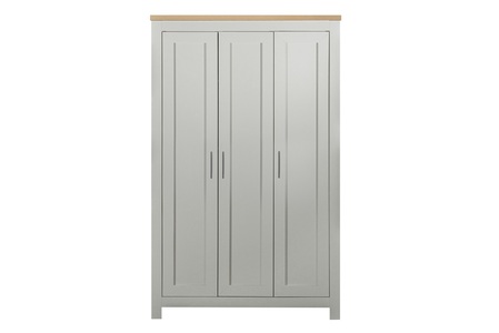 HIG3WGOK 3 Door Wardrobe Grey & Oak