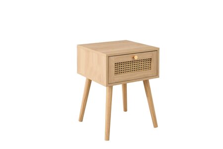 CROR1BSOAK 1 Drawer Rattan Bedside