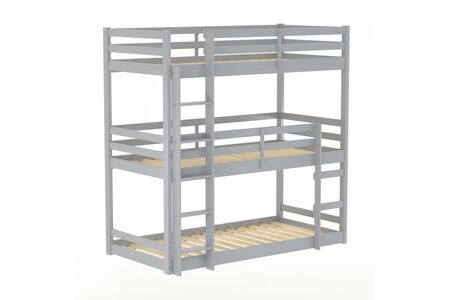 TRETBB3GRY Triple Bunk Bed