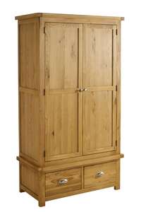 WOB2D2DROAK 2 Door 2 Drawer Wardrobe Oak