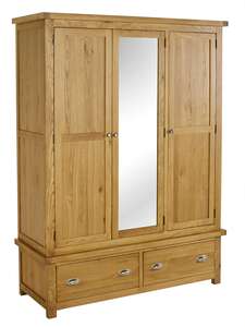 WOB3D2DROAK 3 Door 2 Drawer Wardrobe Oak