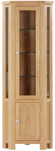 DOR085 Glazed Corner Display Cabinet with Light