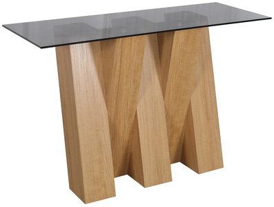 NEV079S Console Table - With Smoked Glass