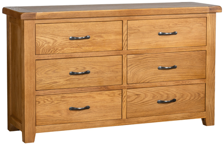 SOM005 6 Drawer Wide Chest