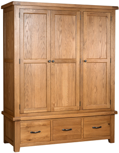 SOM033 Triple Wardrobe With 3 Drawers