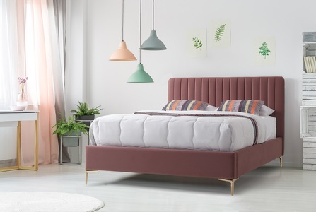 LUC-404-BS 4'6" Bed - Blush