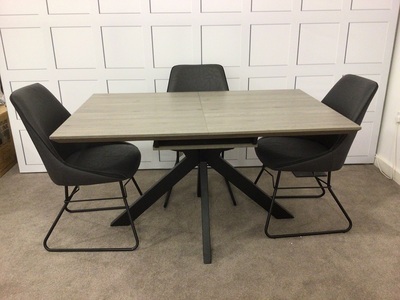 MAN-183-GR Extending Table 1400mm - 1800mm Grey
