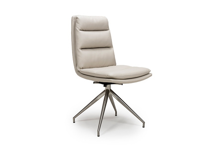 NOB-111S-TA Swivel Chair Brushed Steel Ochre(sold in 2's)
