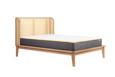 ASTRB46OAK Double Rattan Bed