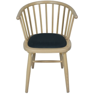 BER108D Upholstered Dining Carver Chair - Dark Grey Pad