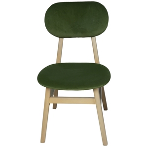 BER107G Upholstered Dining Chair - Green Pad
