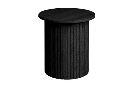 AXESTBLK Fluted Side Table Black