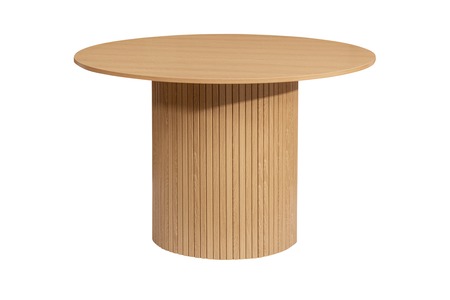 AXERDITOAK Round Fluted Dining Table Oak